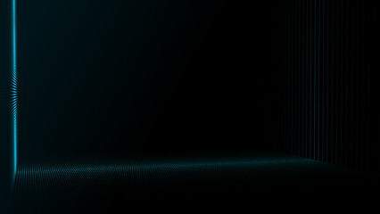 Poster - Absorption tunnel on a black background. Hypnotic abstract illusion. Abstract 3d portal. 3d rendering.