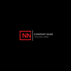 Fototapete - NN letter logo design on black background. NN creative initials letter logo concept. NN letter design. NN letter design on black background. NN logo vector.
