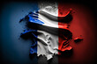 Abstract art. Colorful painting art of French flag. Background illustration. Generative AI.