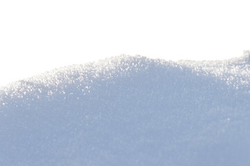 Wall Mural - white snow in daylight, background, isolate on black background