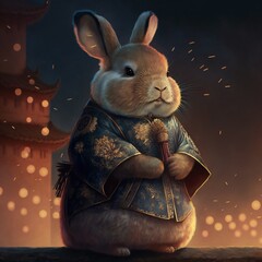 Poster - easter bunny in the dark