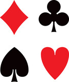 Fototapeta  - Playing card symbols