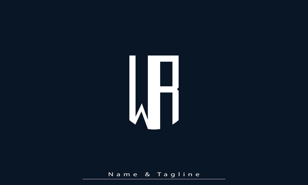 Alphabet letters Initials Monogram logo WR , RW