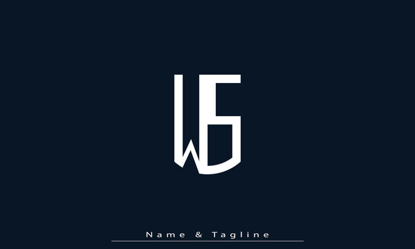 Alphabet letters Initials Monogram logo WS , SW