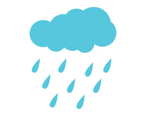 Wall Mural - cloud and rain, rainy season, storm, vector design