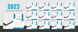 Fototapeta Młodzieżowe - minimalist Desk calendar 2023 business template vector illustration