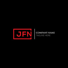 Fototapete - JFN letter logo design on black background. JFN creative initials letter logo concept. JFN letter design. JFN letter design on white background. JFN logo vector.
