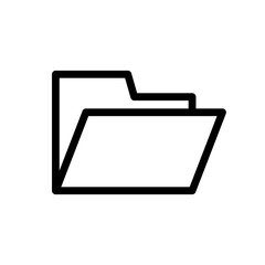 Aufkleber - Open simple folder icon. Vector.