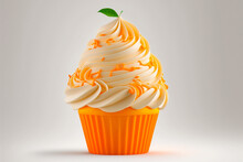 Orange Cupcake With Cream
