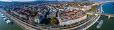 Fototapeta Do pokoju - Aerial view of the city Budapest in Hungary on a sunny day in autumn.