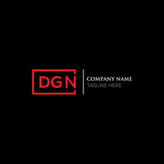 Fototapete - DGN letter logo design on black background. DGN creative initials letter logo concept. DGN letter design. DGN letter design on white background. DGN logo vector.

