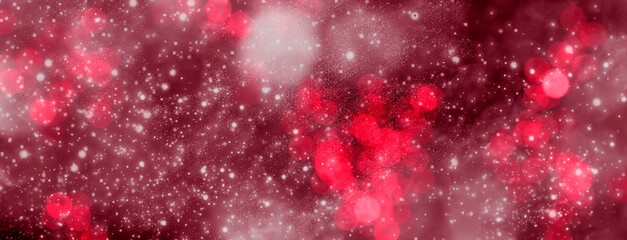 Abstract Bokeh blurred background. Color of the year 18-1750 Viva Magenta color