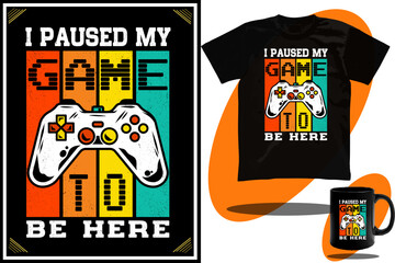 Wall Mural - Exclusive print ready gaming t shirt design for boys and girls and super cool  gaming controller design 