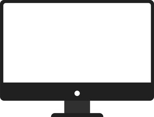 Desktop with a blank screen on a transparent background.