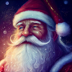 Wall Mural - Generative AI abstract render of Santa Claus