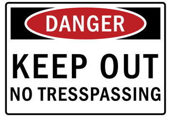 Wall Mural - Keep out no trespassing