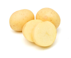 Wall Mural - New potato isolated on white background close up