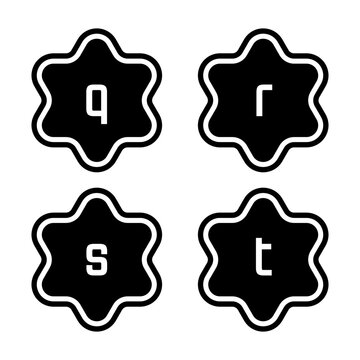 Alphabet icon vector design templates