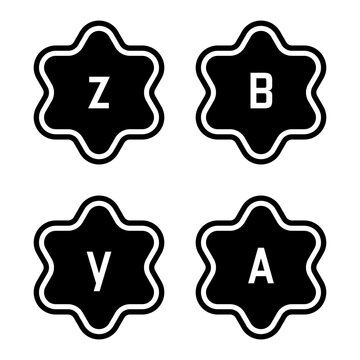 Alphabet icon vector design templates