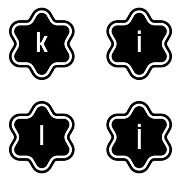 Alphabet icon vector design templates