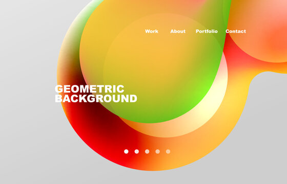 Abstract liquid background for your landing page design. Web page for website or mobile app wallpaper