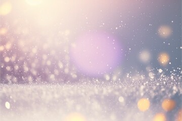 Sticker - Bokeh lights, background with snow.