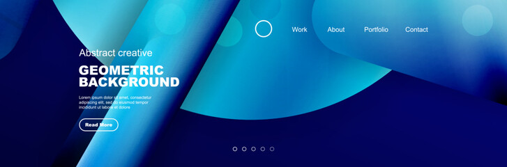 Wall Mural - Abstract background for your landing page design. Web page for website or mobile app wallpaper
