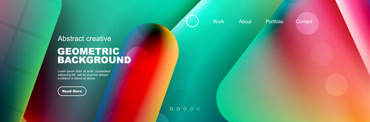 Wall Mural - Abstract background for your landing page design. Web page for website or mobile app wallpaper
