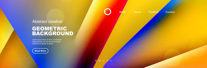 Wall Mural - Abstract background for your landing page design. Web page for website or mobile app wallpaper