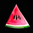 watermelon isolated on black background