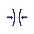 compression icon or vector sign