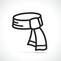 Poster - winter scarf clothes line icon