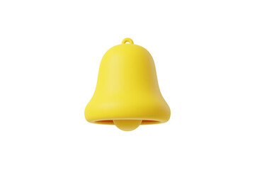 Wall Mural - 3d notification bell icon on white background. 3d snotification bell object isolated background for 