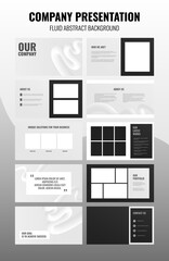 Wall Mural - set of modern powerpoint presentation template. presentation design, portfolio vector templates with