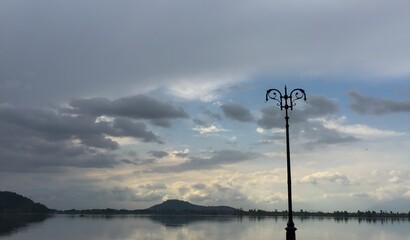 cloudy view of Dal lake,Jammu and Kashmir 