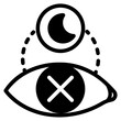 blindness glyph icon
