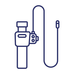 Poster - endoscope, colonoscopy tool line icon