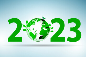 Year of 2023 in ecological concept