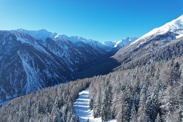 Wall Mural - neve inverno piste sci paesaggio invernale 