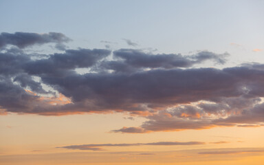 Wall Mural - beautiful cloud pattern on sunset sky.