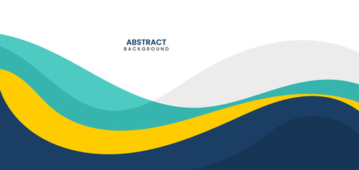 Wall Mural - Abstract colorful wave business design background