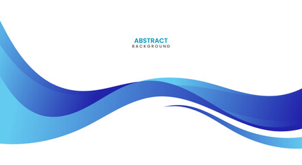 Wall Mural - Blue creative wave business banner background
