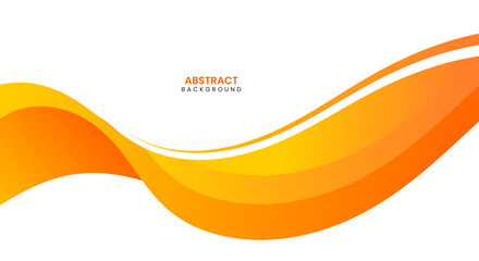 Orange creative wave business banner background