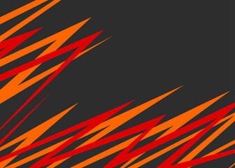 Poster - minimalist background with overlapping zigzag pattern and with some copy space area