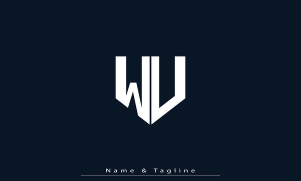 Alphabet letters Initials Monogram logo WU , UW