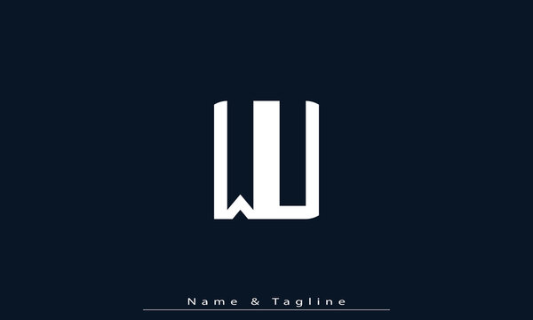 Alphabet letters Initials Monogram logo WU , UW