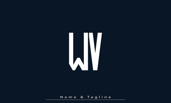 Alphabet letters Initials Monogram logo WV , VW