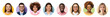 © Damir Khabirov - Collage of portraits and faces of group of young diverse people for userpic and profile picture