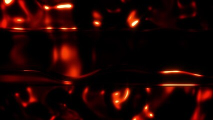 Wall Mural - red curved geometry reflective lines abstract 3d bg - loop video