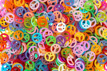 colorful peace sign background